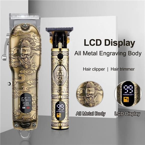 Hair Clippers for Men T-Blade TrimmerSet,Man ProfessionalCordless BarberClippers - Picture 5 of 6